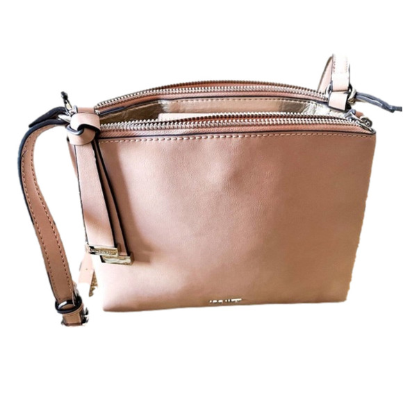 Nine West Handbags - Nine West Crossbody Bag Vintage Pink Adjustable Strap Zipper Purse Handbag S